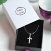 blitz fab cross necklace 925 mexican silver