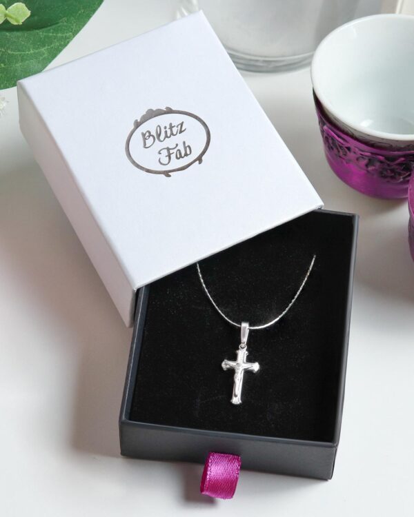 blitz fab cross necklace 925 mexican silver