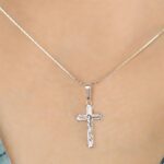 cross necklace jesus christ 925 silver
