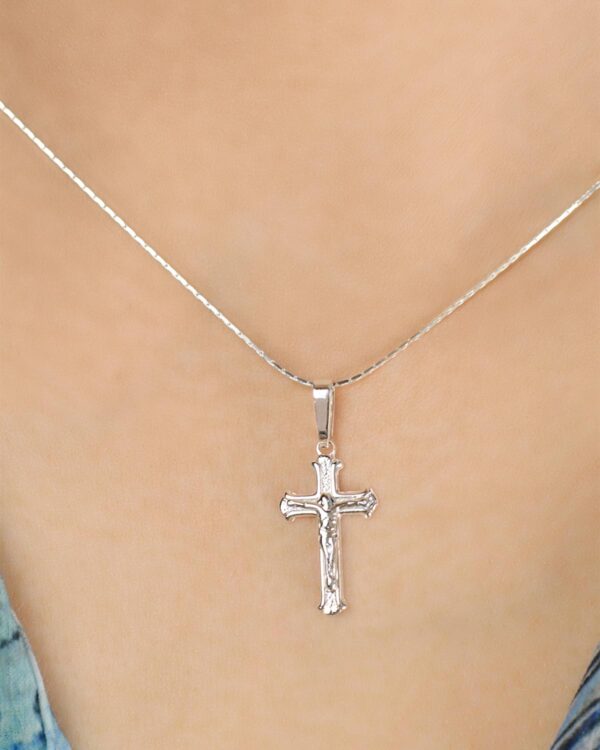 cross necklace jesus christ 925 silver