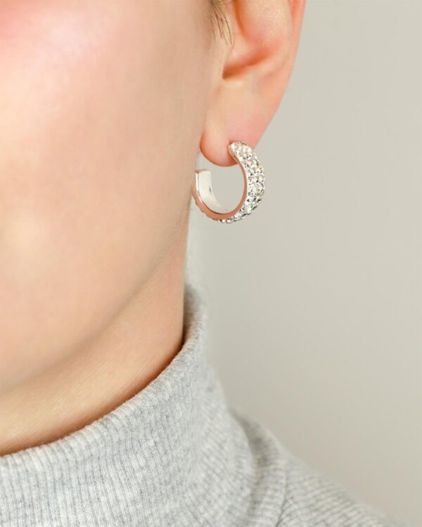 925 sterling silver chunky huggie earring