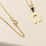 Hufeisen Anhänger vergoldet 24k gold vermeil