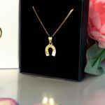 Hufeisen Glücks Halskette Blitz Fab