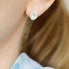 blue swarovski earrings 925 silver