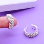 bridesmaid hoop earrings sterling silver