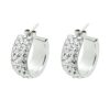 cubic zirconia hoop earrings 925 silver