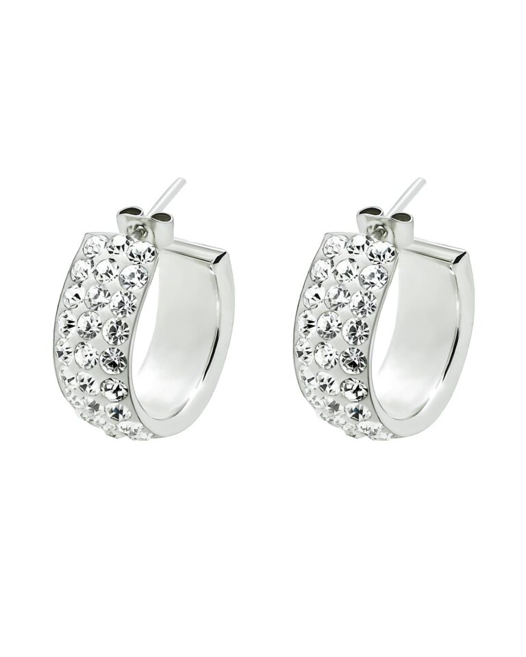 cubic zirconia hoop earrings 925 silver