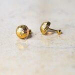 diamond cut stud earrings sterling silver 925