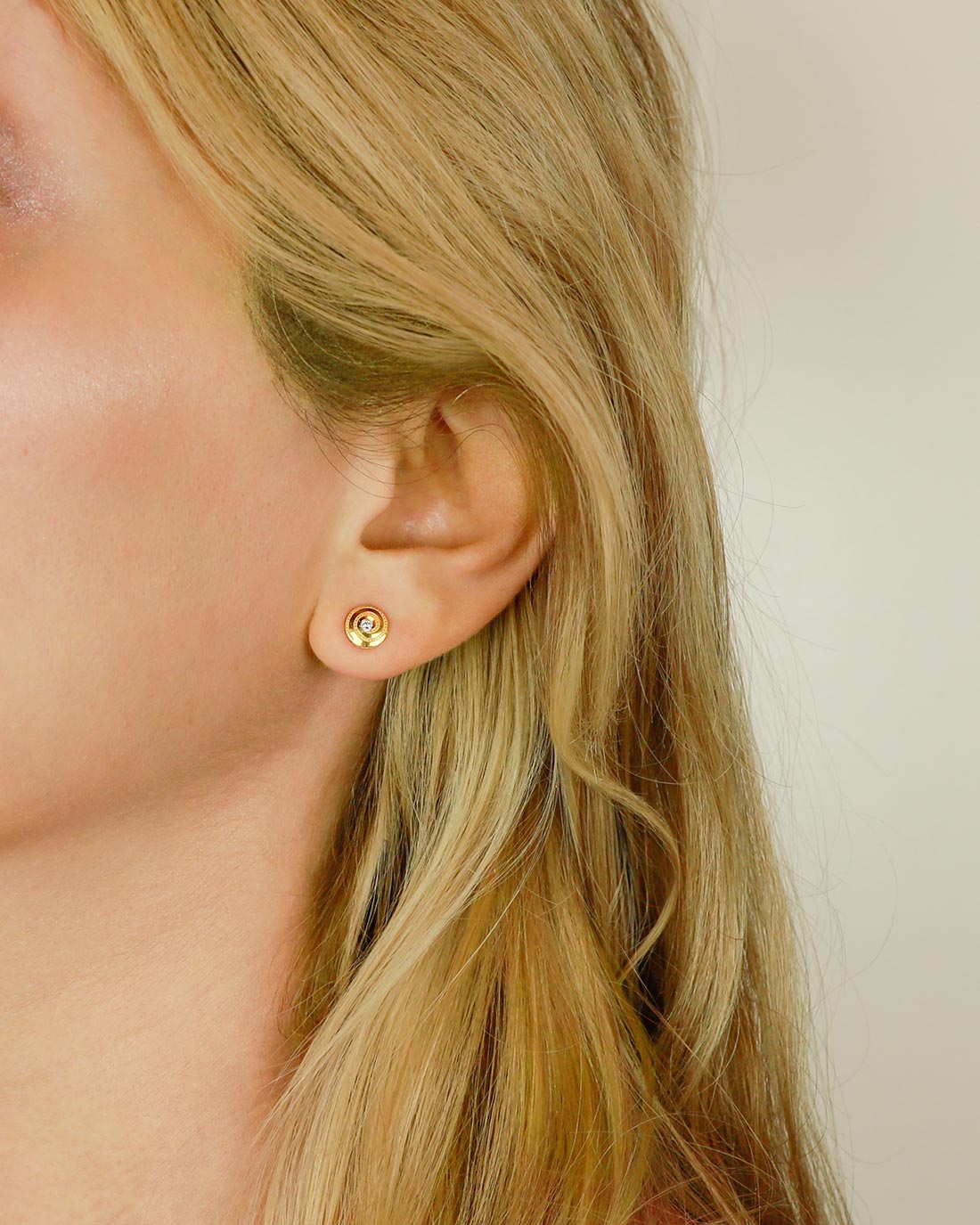 gold stud earrings 24k gold vermeil