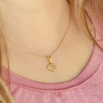 heart dainty necklace gold vermeil