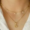 hearts pendant necklace gold plated