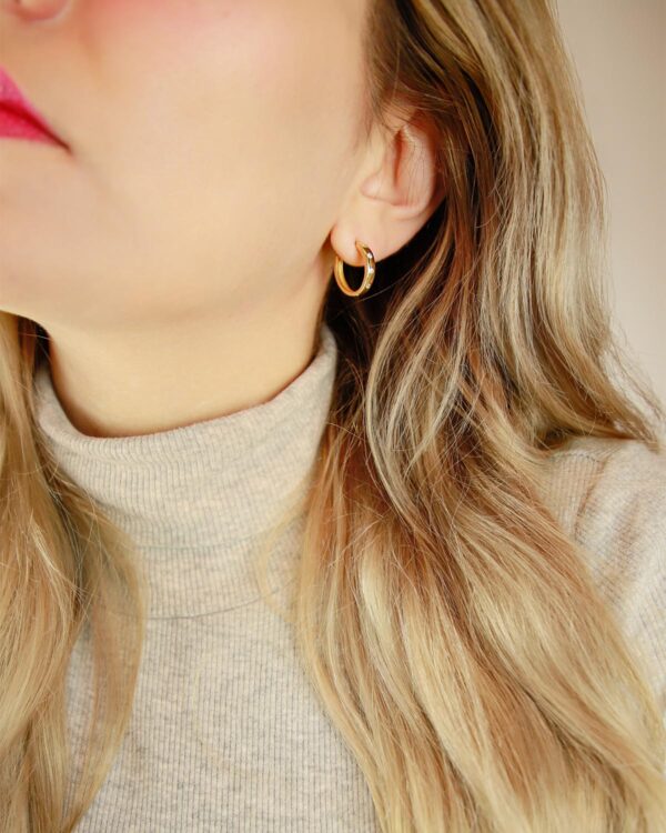 real gold hoop earrings