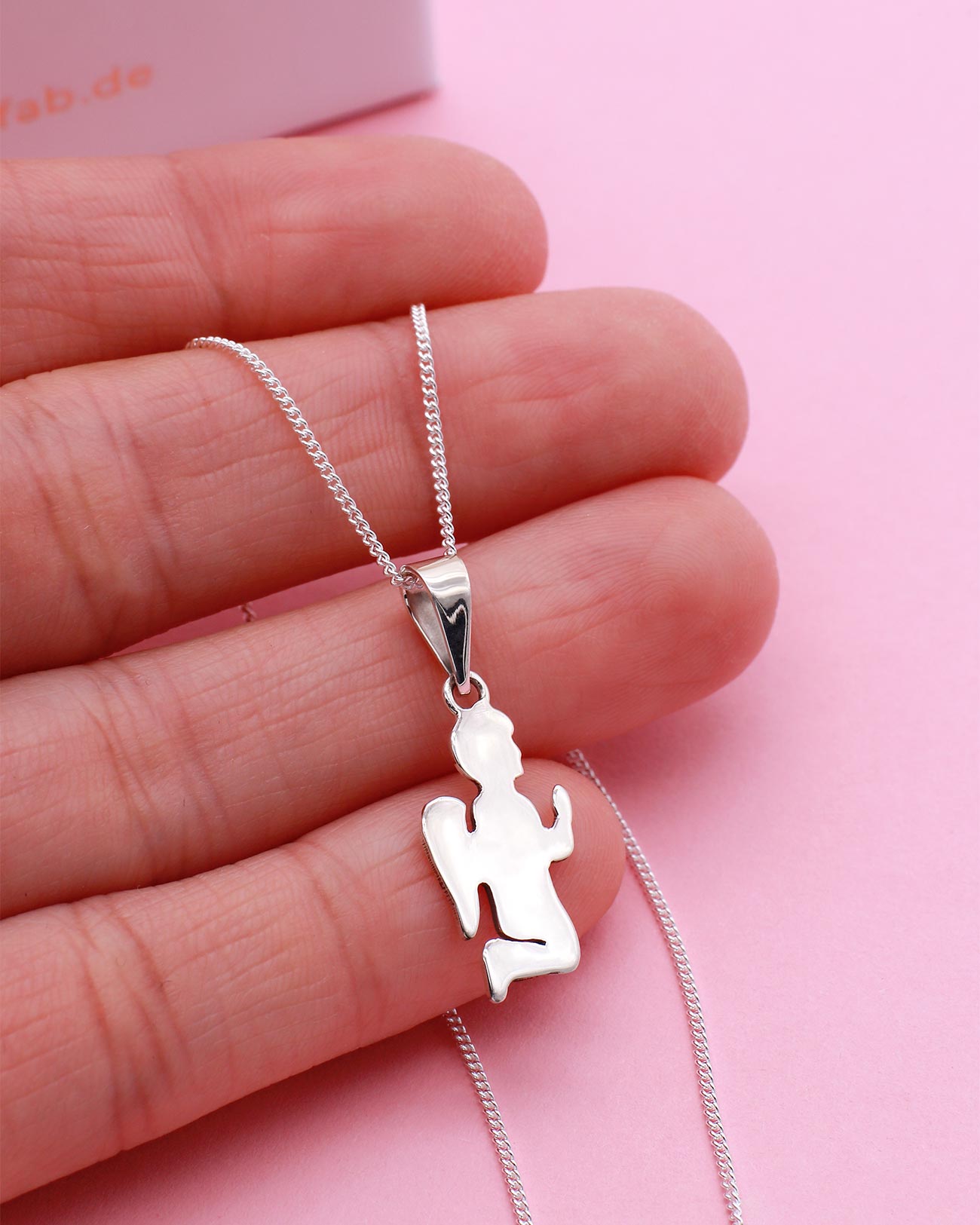 angel praying pendant silver 925