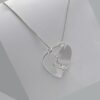 broken heart pendant 925 silver