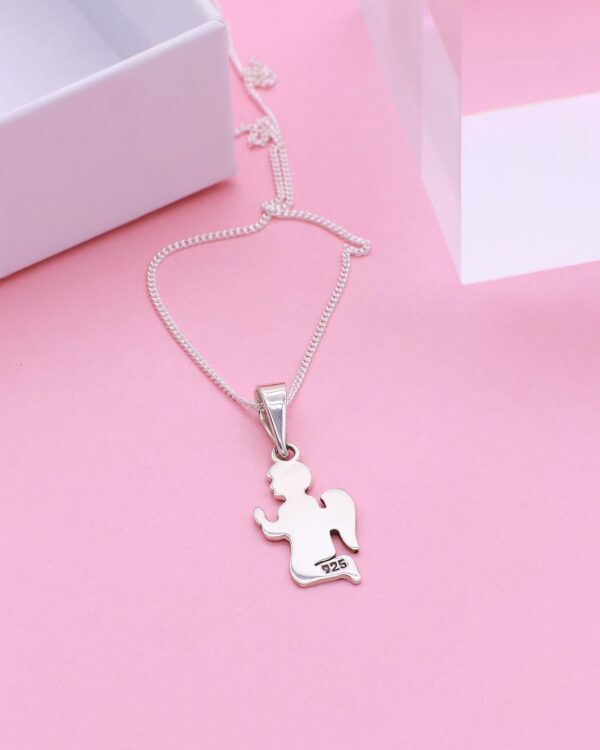 guardian angel necklace silver