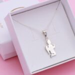 guardian angel praying silver necklace