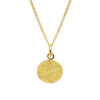hammered coin necklace gold vermeil 24k 925 silver