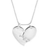 mended broken heart necklace 925 silver