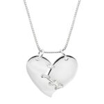 mended broken heart necklace 925 silver