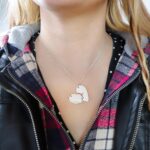 mended heart necklace 925 silver for women