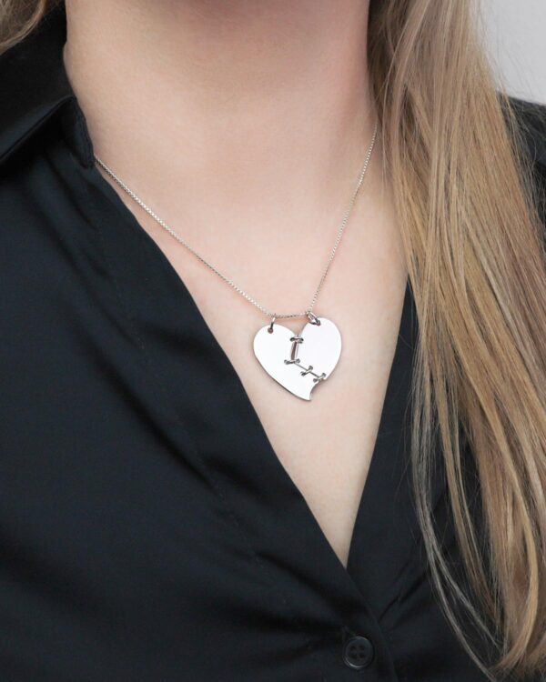 mended heart necklace 925 sterlingsilver