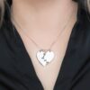 patched heart necklace 925 sterling silver