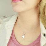 praying angel silver necklace 925