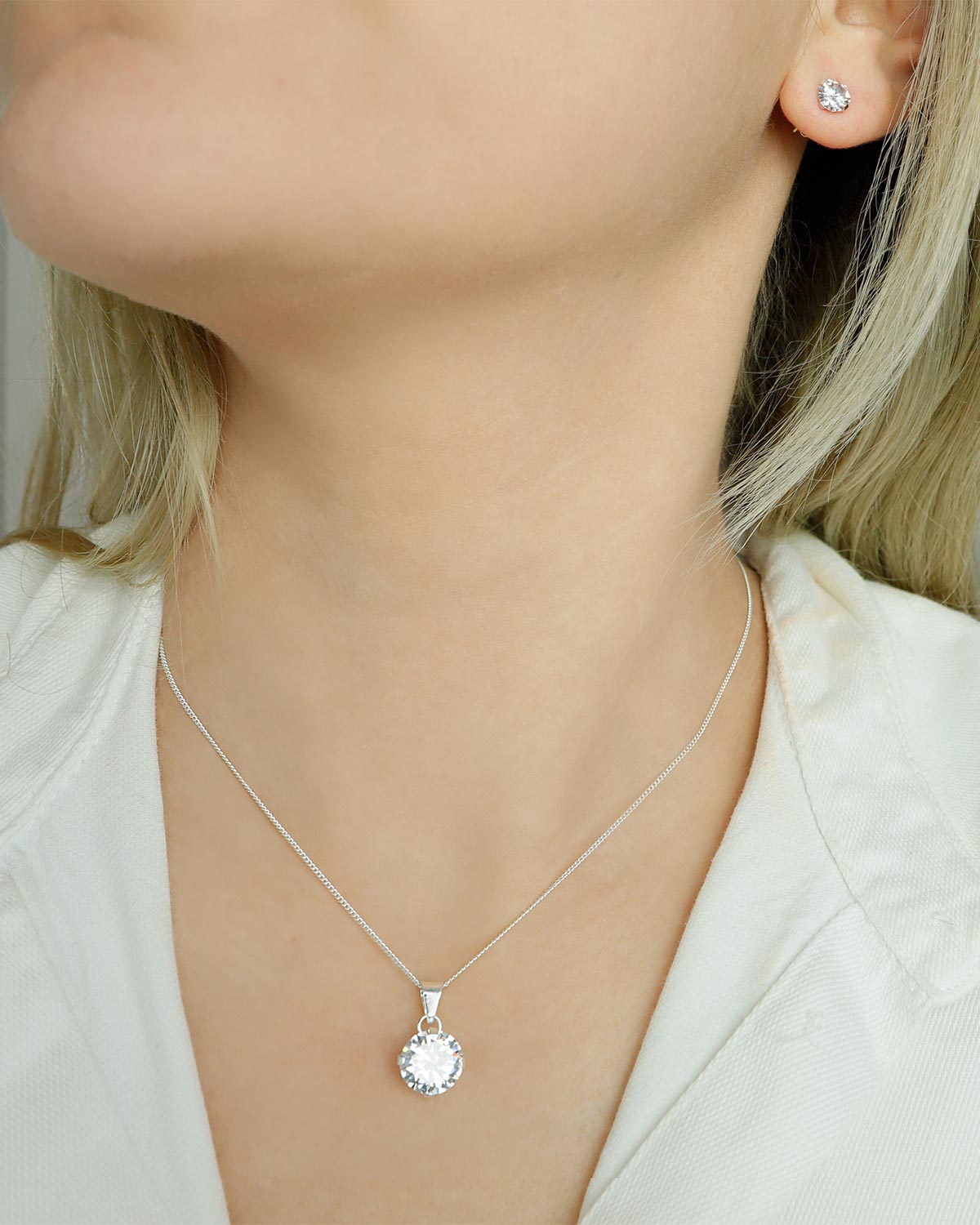 schmuckset halskette und ohrringe 925 silber