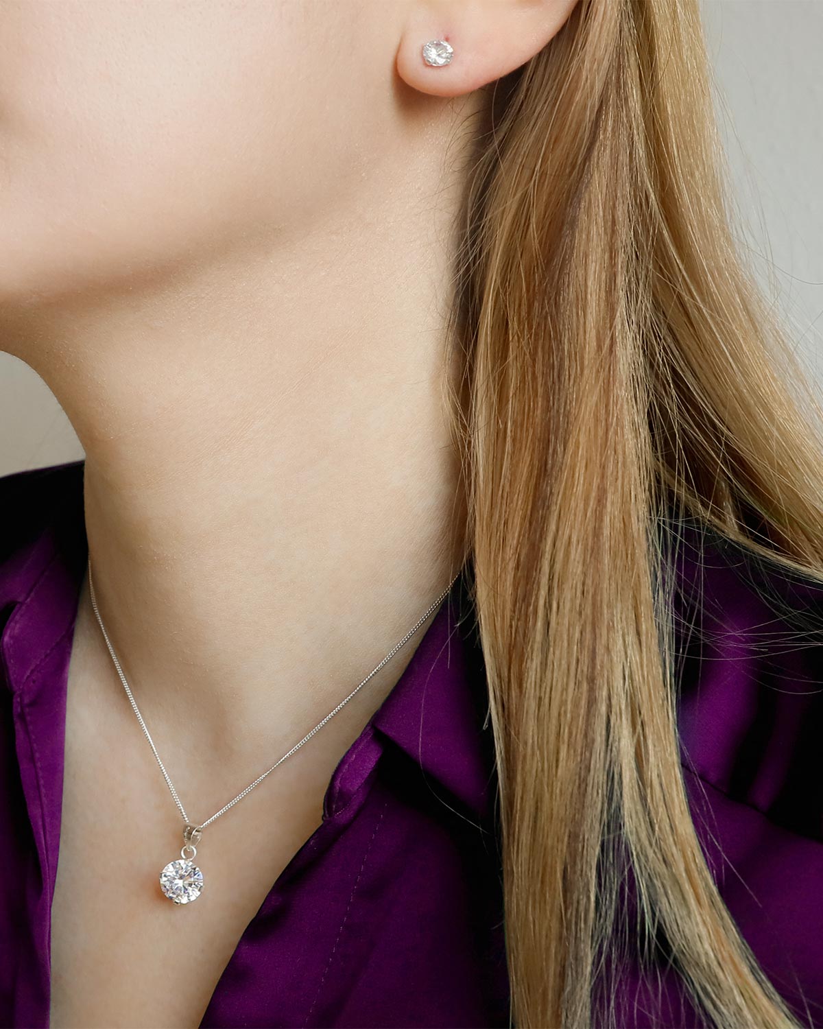 set earrings and necklace 925 sterling silver