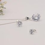 set ohrringe kette silber 925