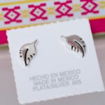 Blatt Ohrstecker Sterling Silber 925 Mexiko