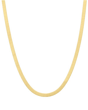 Tania gold vermeil Herringbone necklace 925 sterling silver 24k