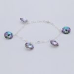 crystal blue purple bracelet swarovski 925 silver