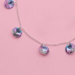 diamonds blue purple bracelet sterling silver 925