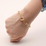 gold paperclip bracelet