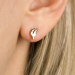 gold studs earrings vermeil 24k