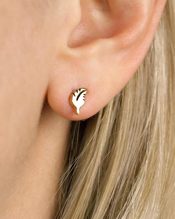 gold studs earrings vermeil 24k