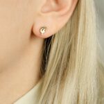 leaf stud earrings minimalist gold 925 silver