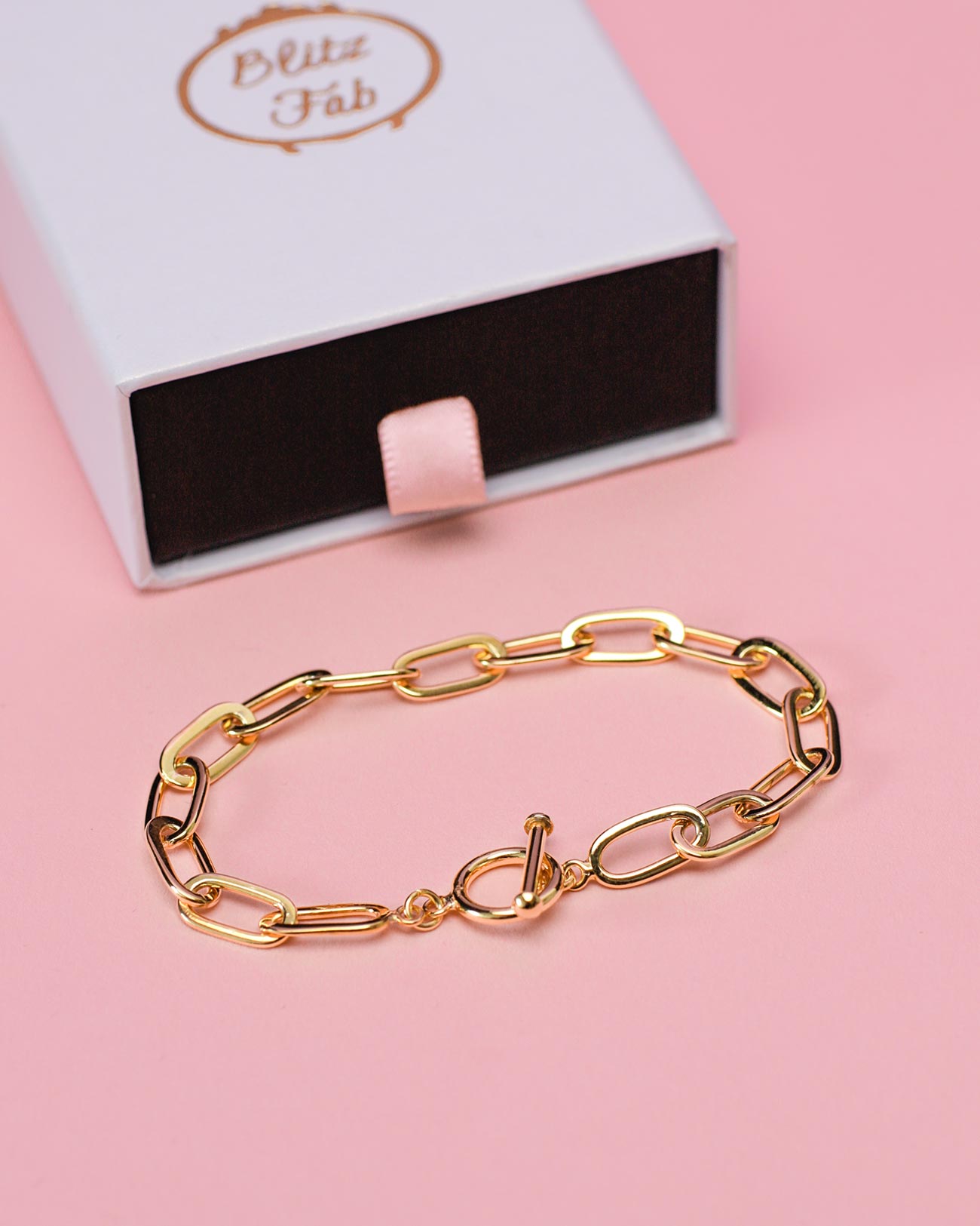 link bracelet gold vermeil high quality