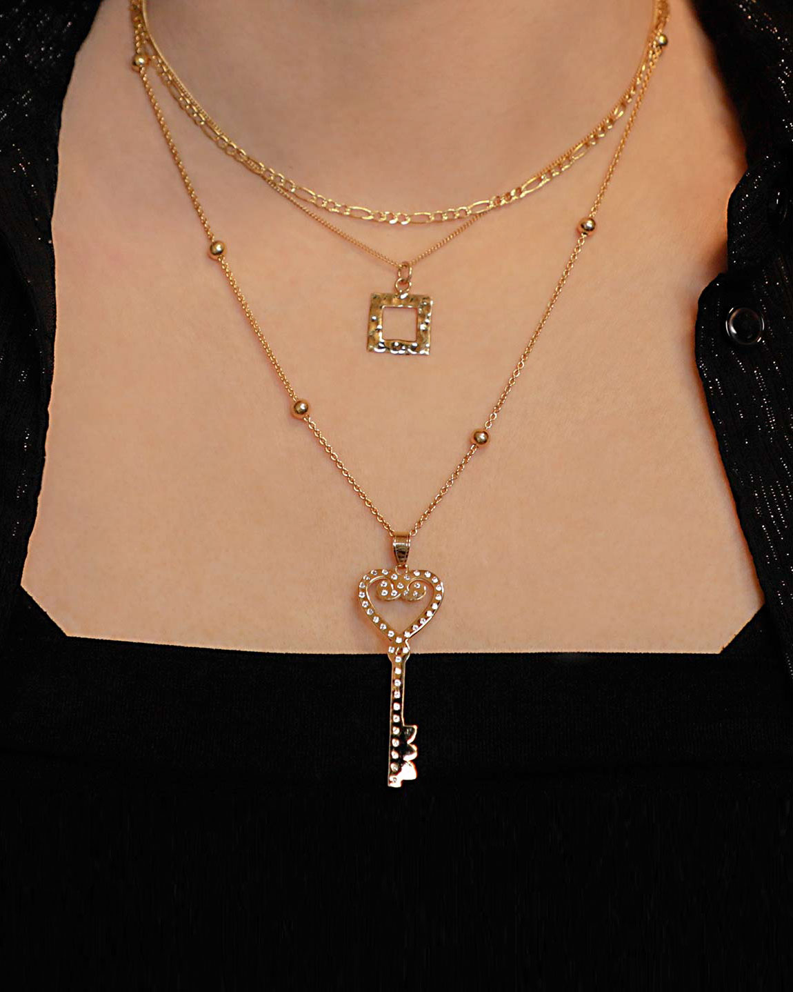 Halsketten layering gold