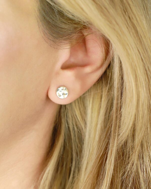 circle stud earrings sterling silver