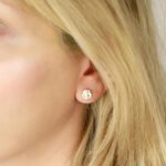 circle studs sterling silver