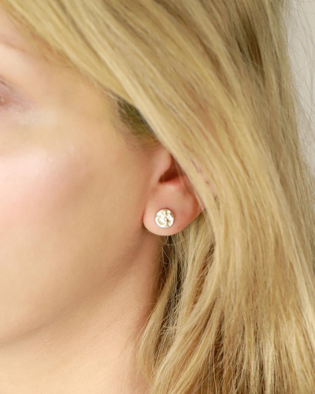 circle studs sterling silver