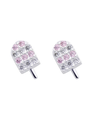 diamond studs earrings zirconia silver