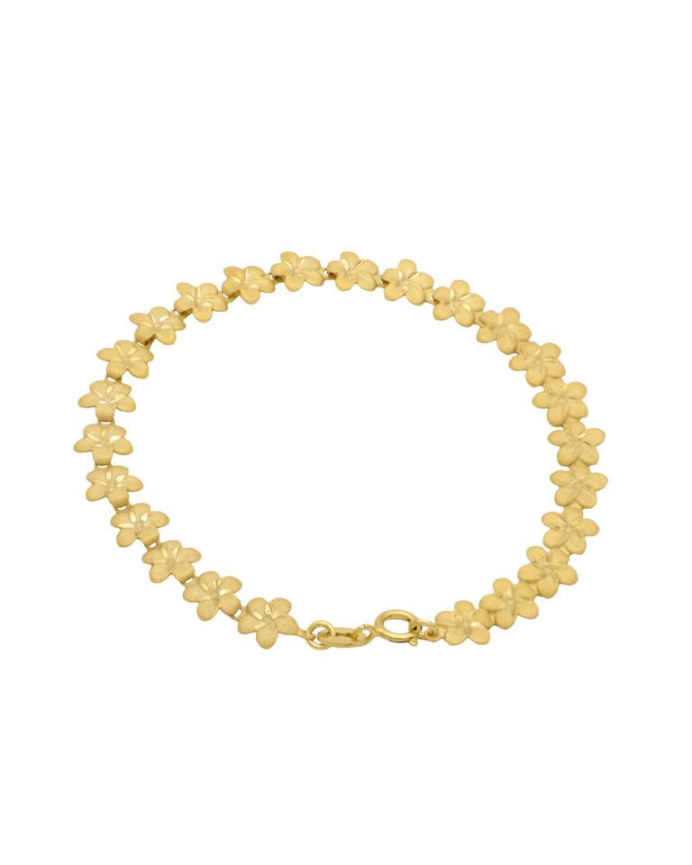 flowers bracelet gold vermeil