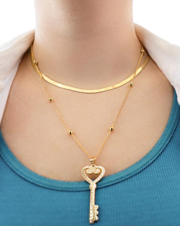 key necklace gold 24k