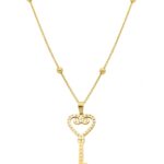 key necklace gold vermeil 925 silver