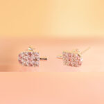 zirconia ear studs 925 silver