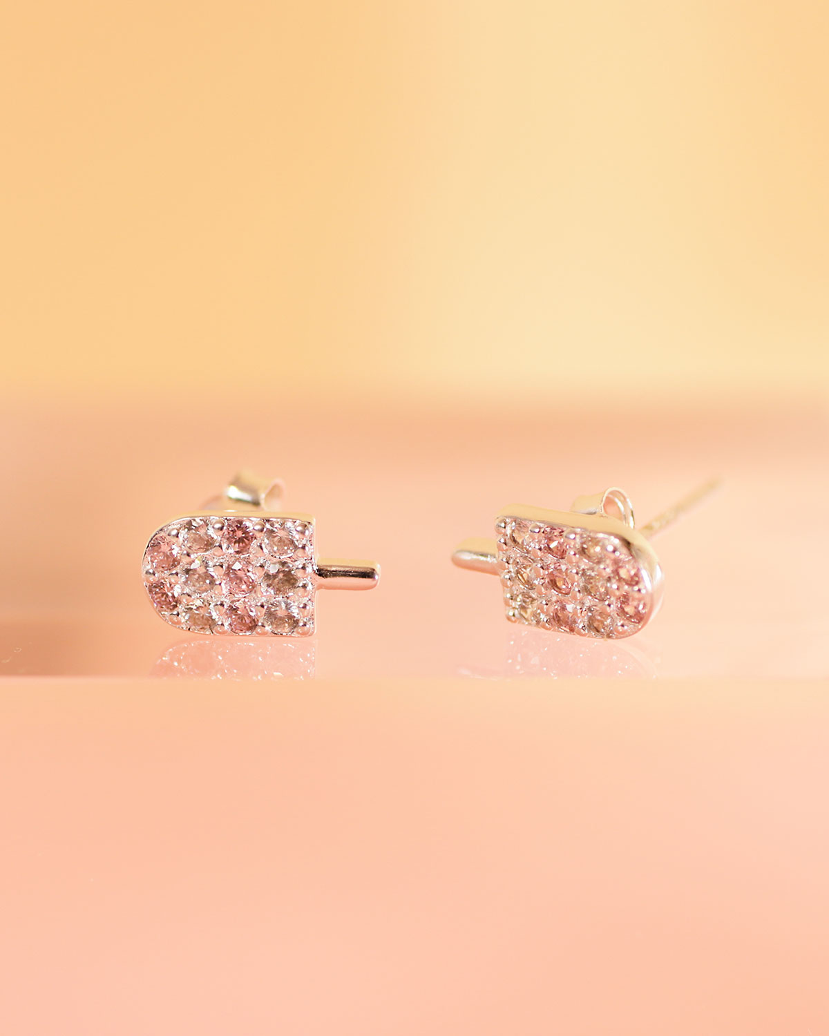 zirconia ear studs 925 silver