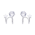Star ear climber silver 925